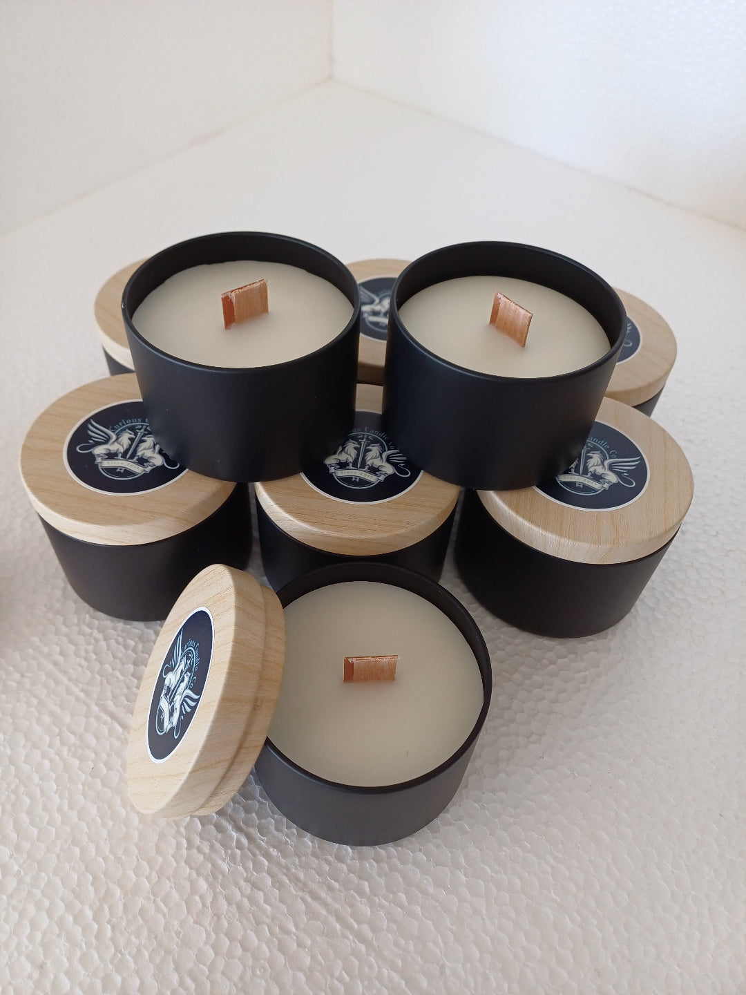 Black Tin candles