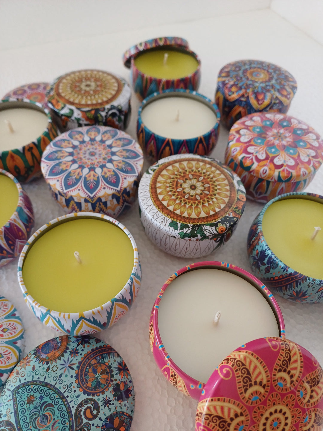 Bohemian candles- Multi-coloured