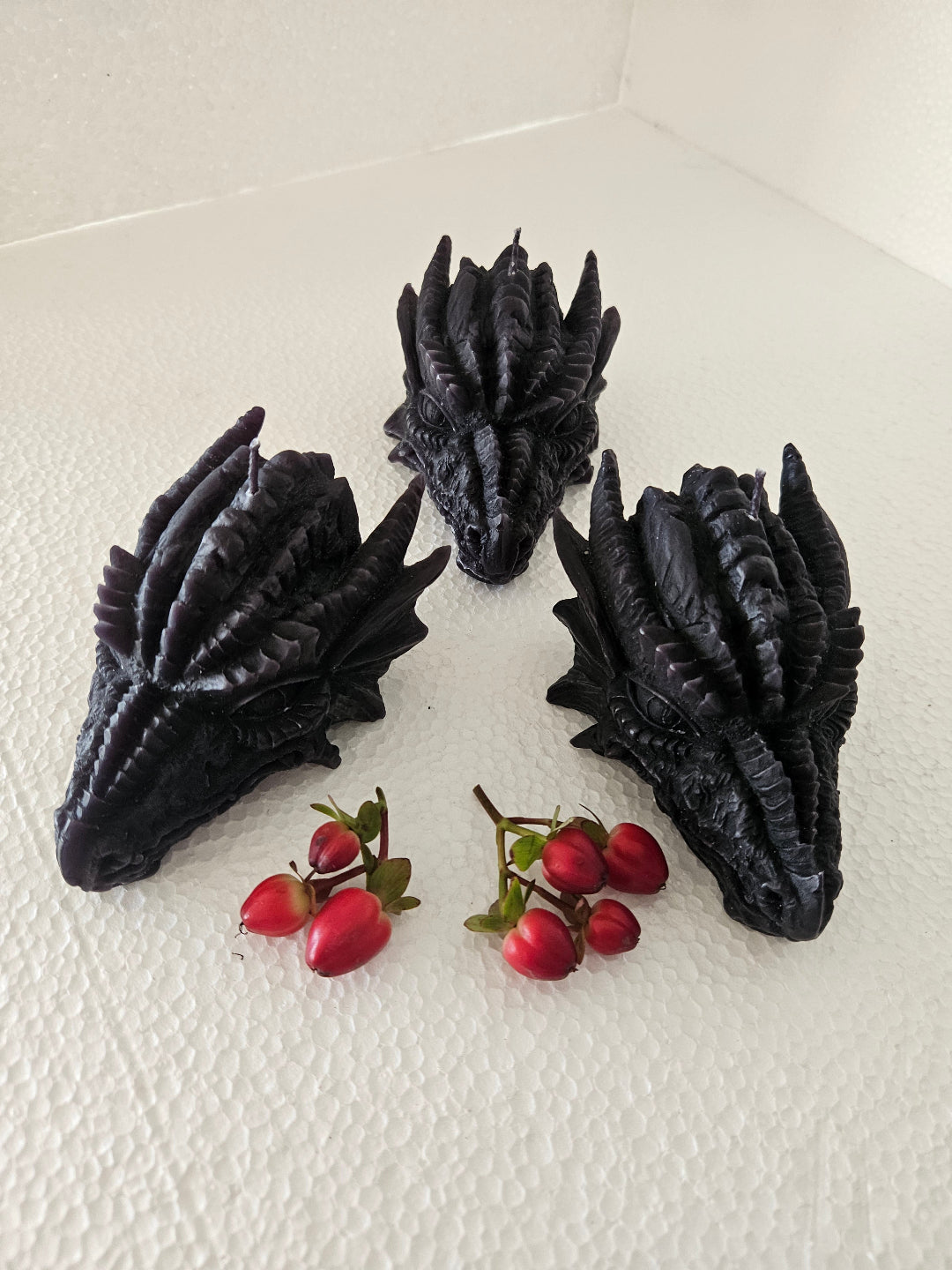 Dragon head candles with high detail