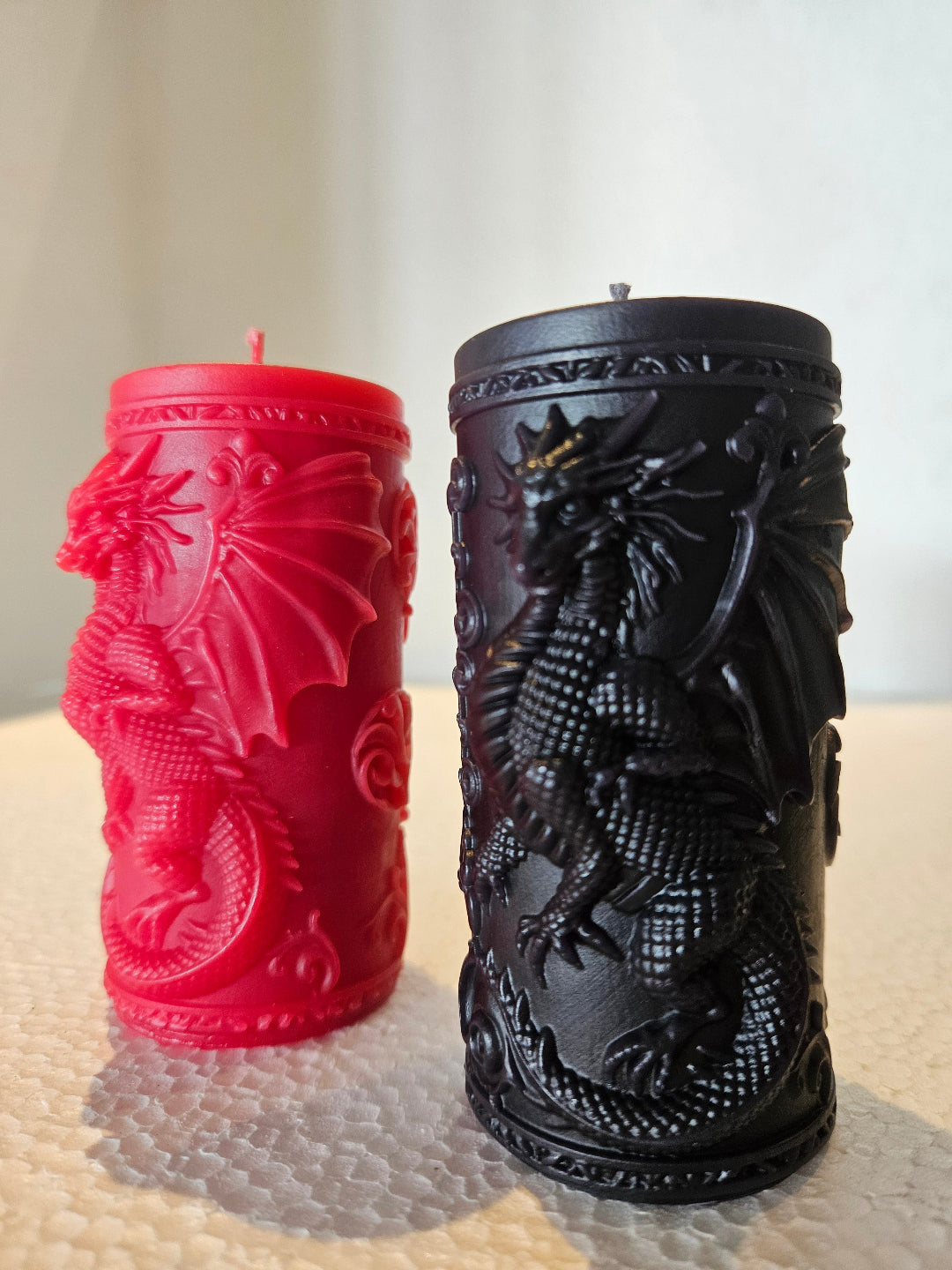 Dragon & Rose pillar candles