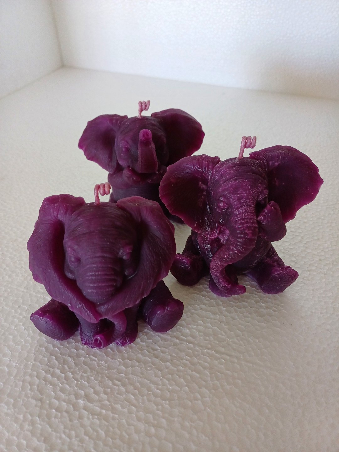 Elephant candle sets-Hear no evil, see no evil, speak no evil ellies