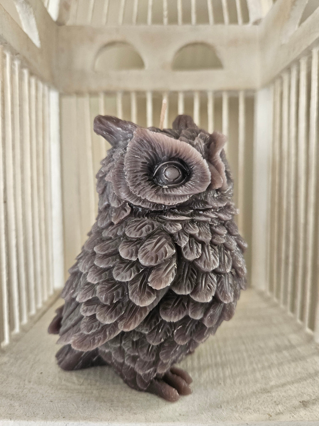 Large detailed owl candles