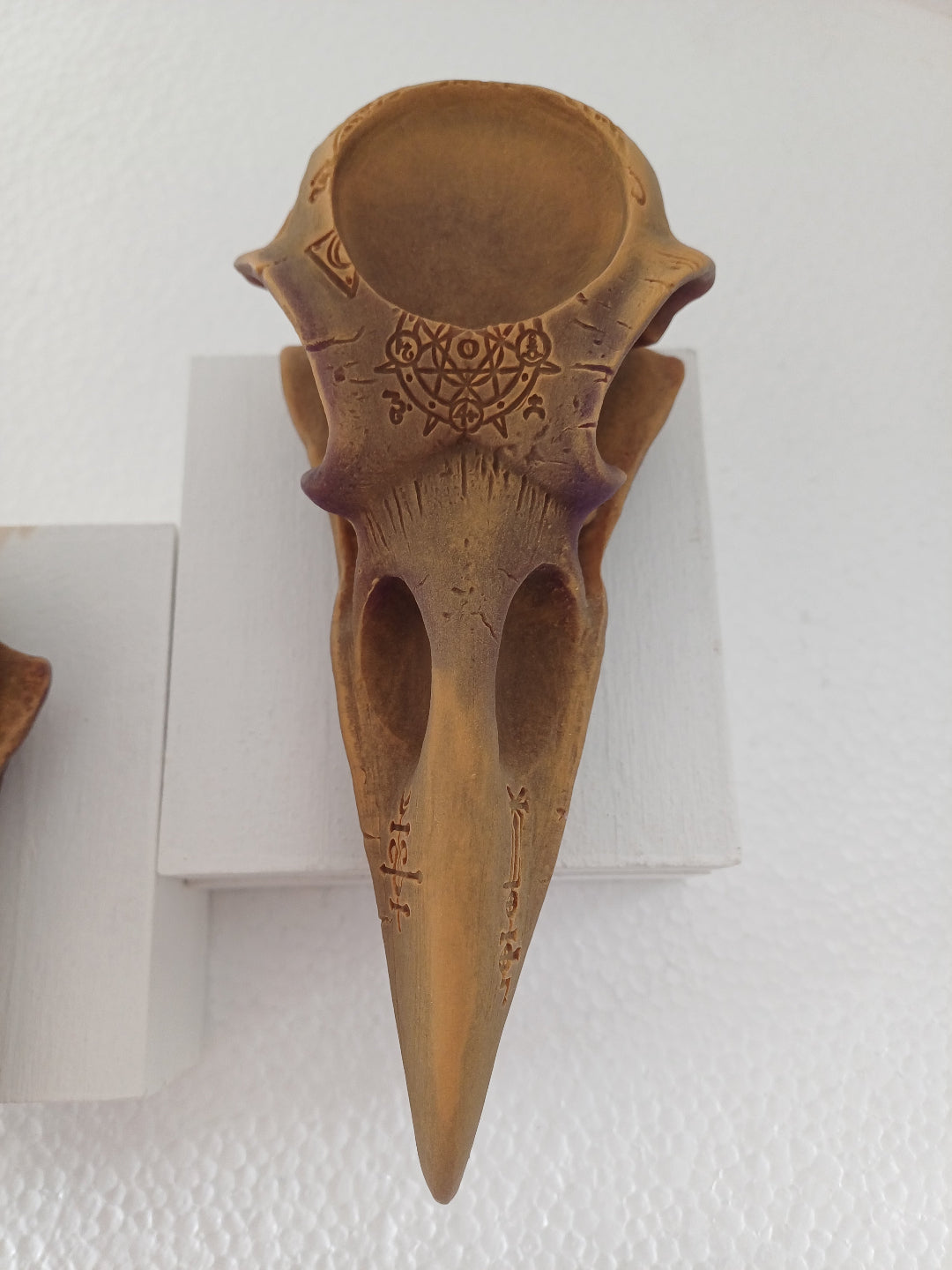 Raven skull candles (set of two)- Large and small