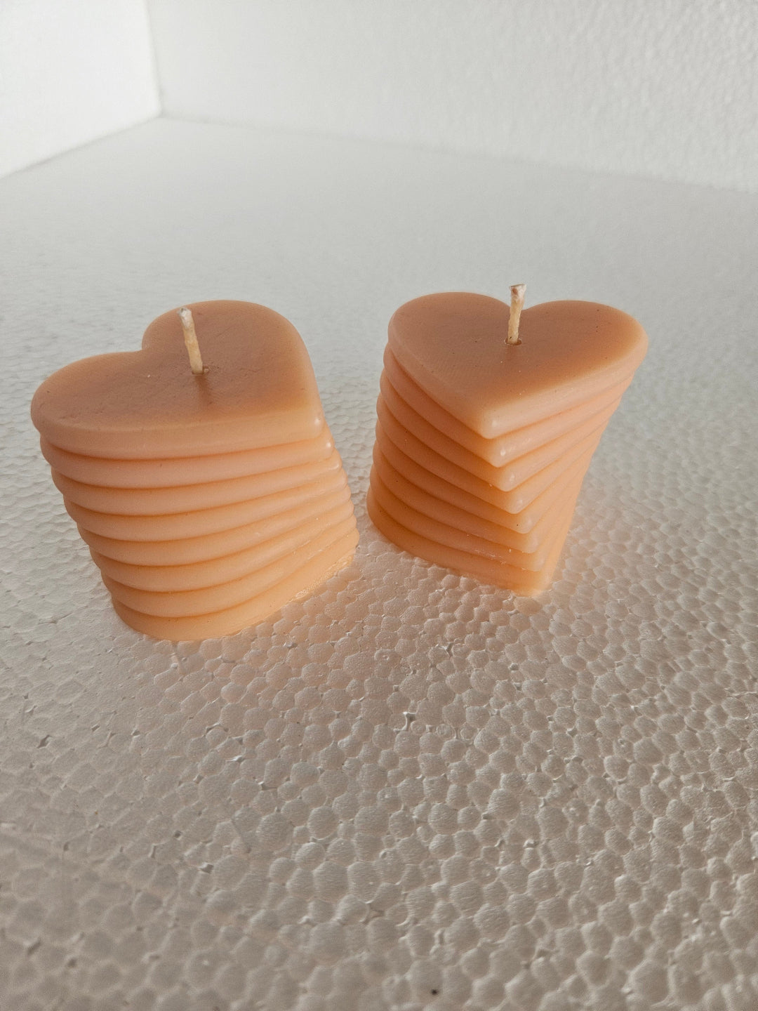 Layered Heart candles