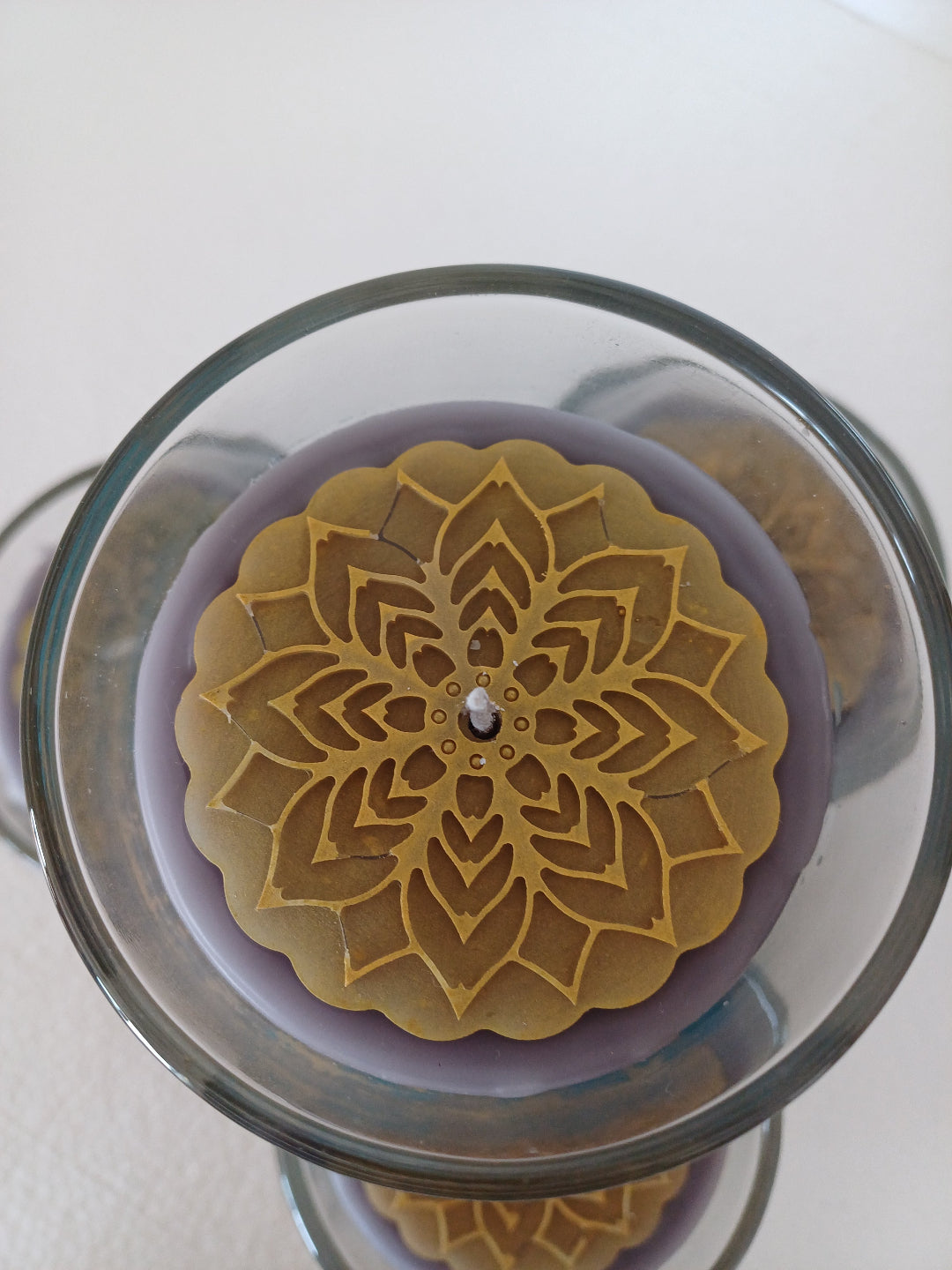 Blue & Gold Medallion Tumbler candles