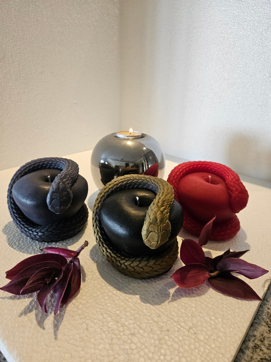 Apple snake candles