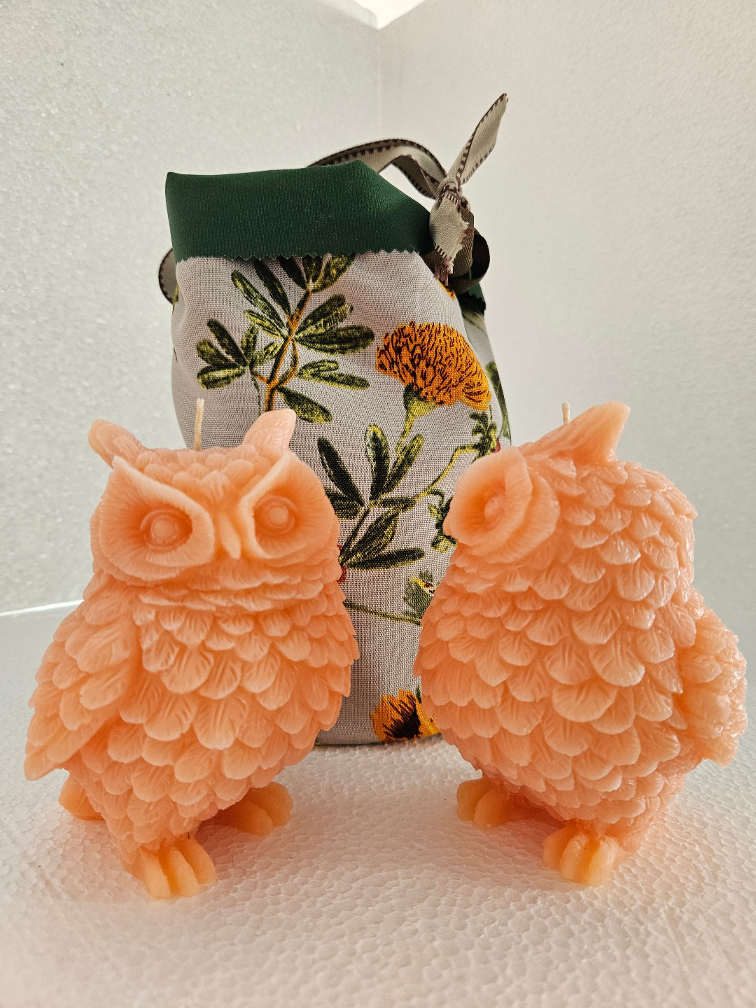 Large detailed owl candles
