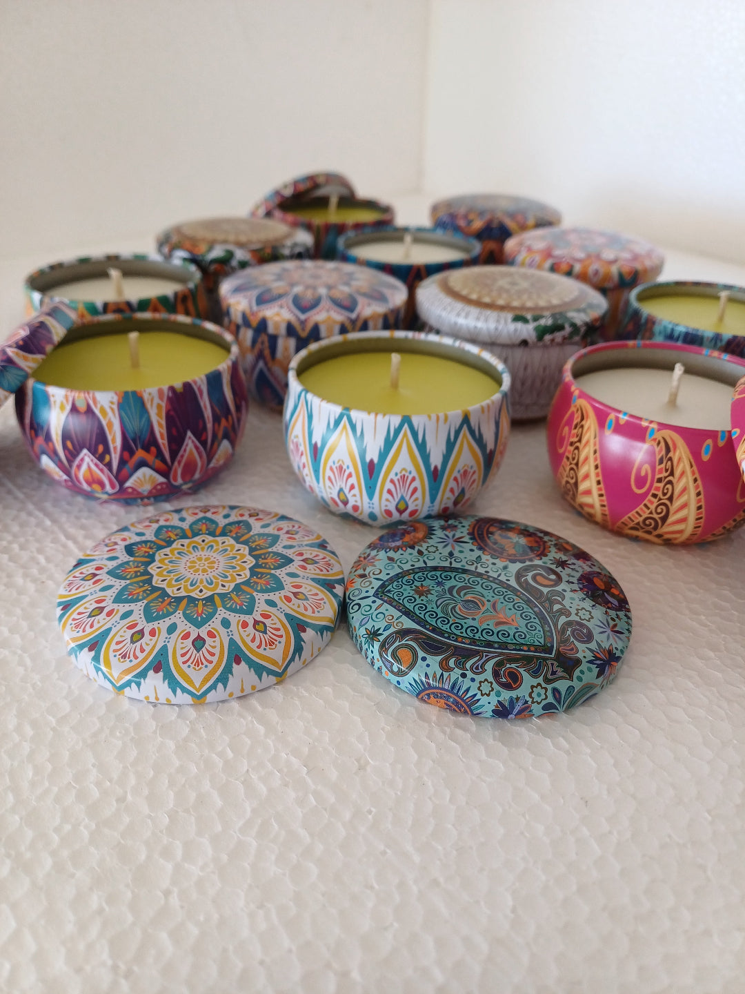 Bohemian candles- Multi-coloured