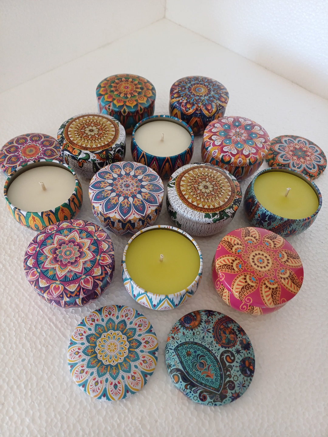 Bohemian candles- Multi-coloured