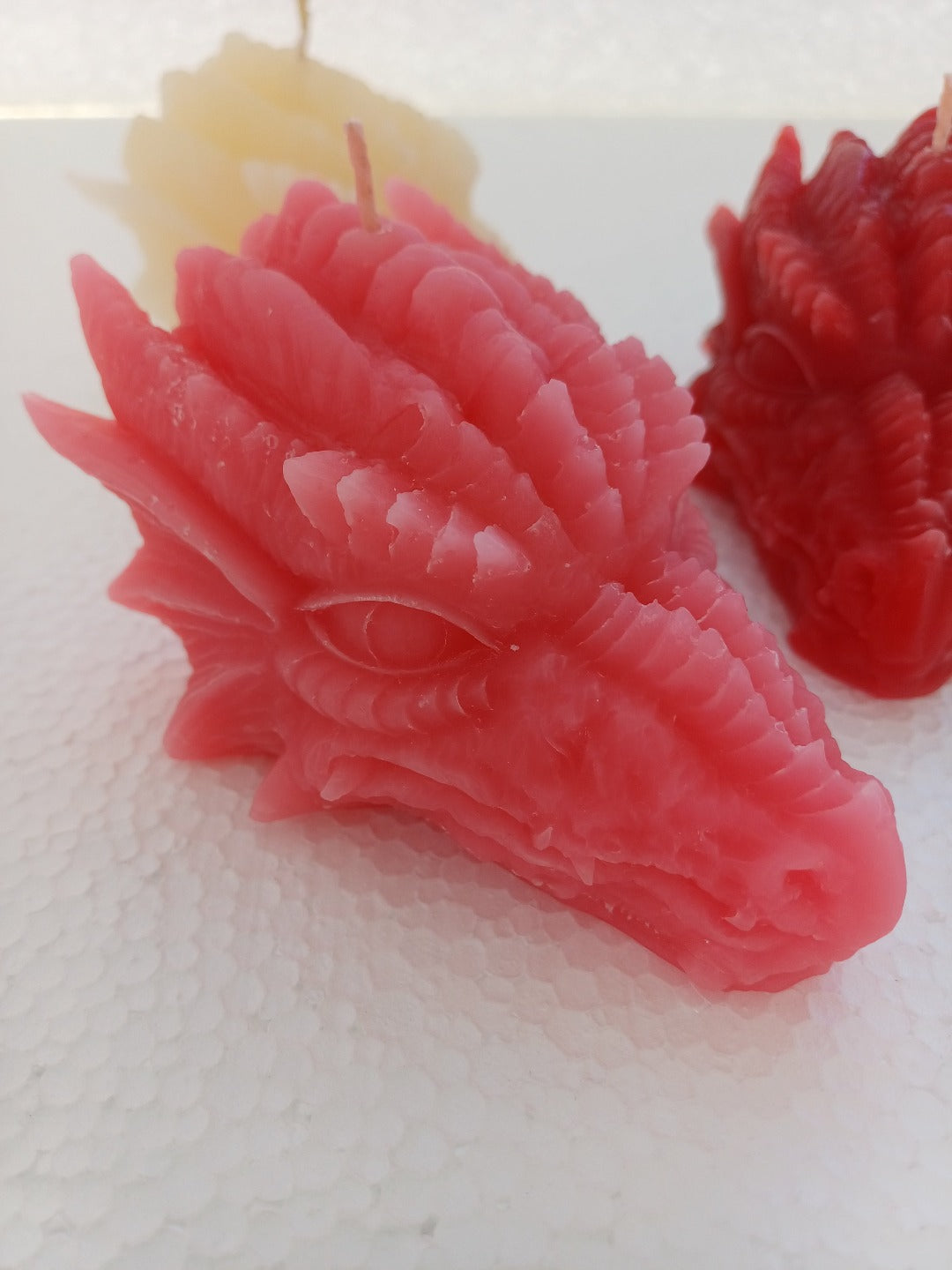 Dragon head candles with high detail