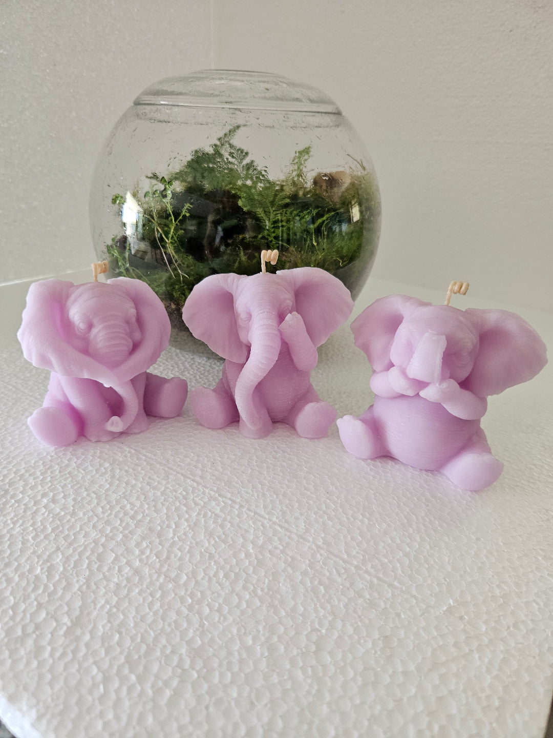 Elephant candle sets-Hear no evil, see no evil, speak no evil ellies