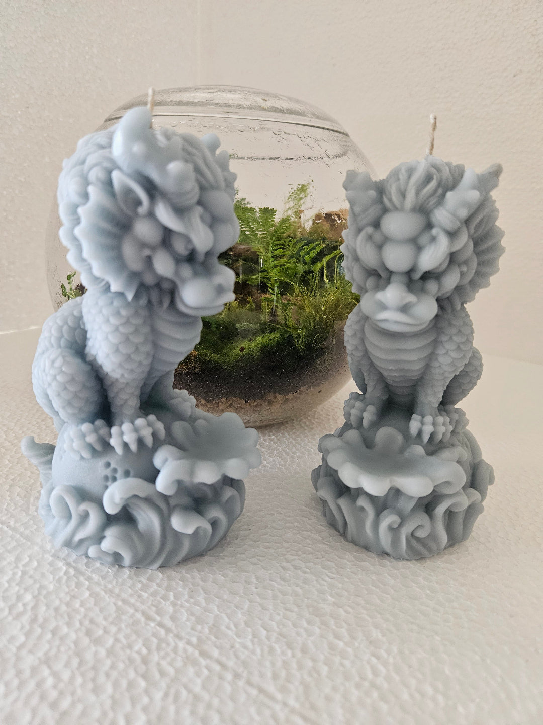 Foo Dogs/ Chinese Dragon candles- Tall