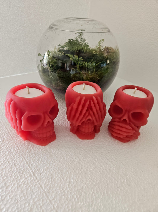 Hear no evil, see no evil & speak no evil candles