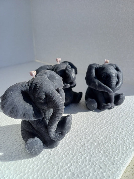 Elephant candles-Hear no evil, see no evil, speak no evil ellies