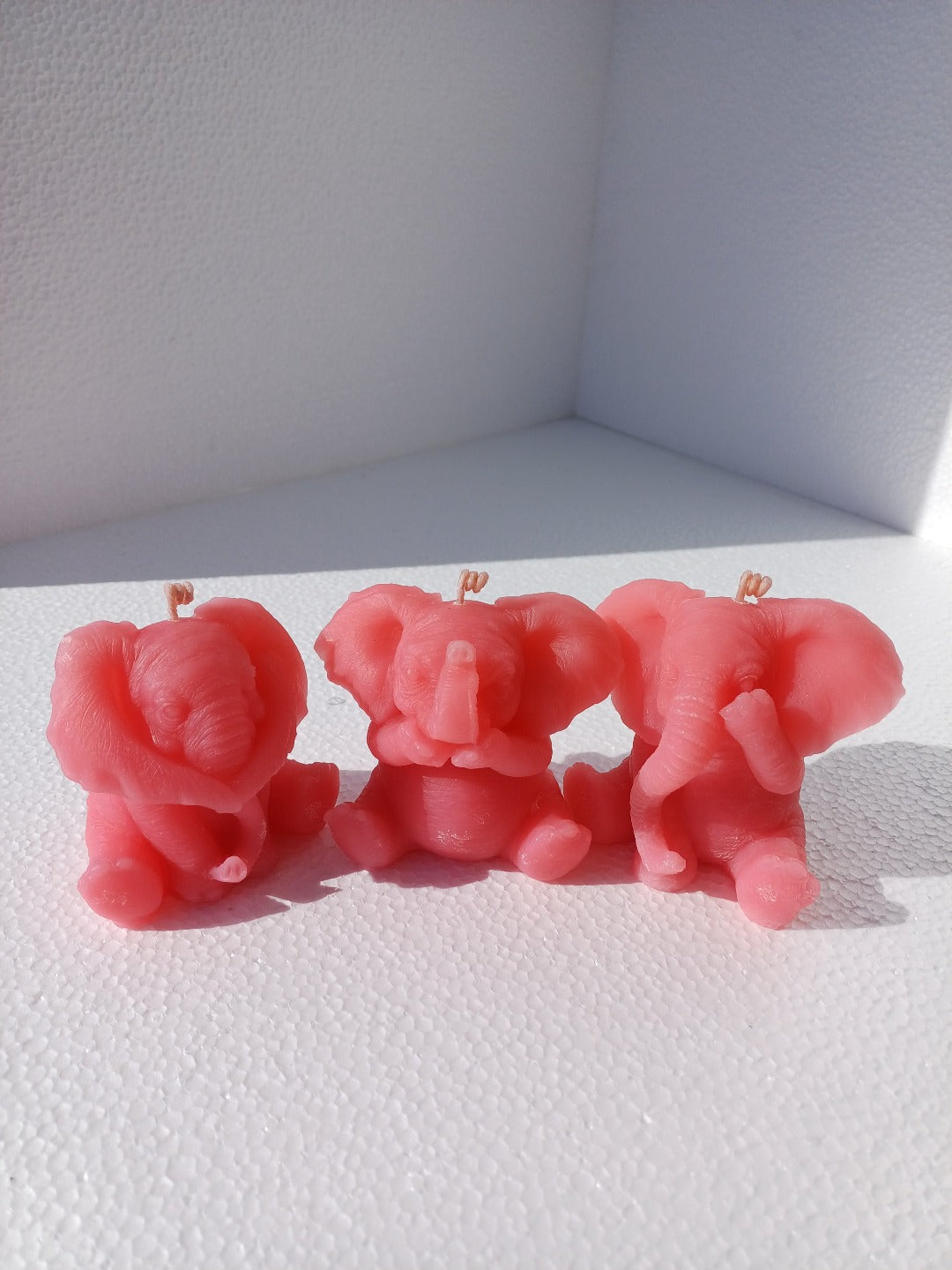 Elephant candles-Hear no evil, see no evil, speak no evil ellies