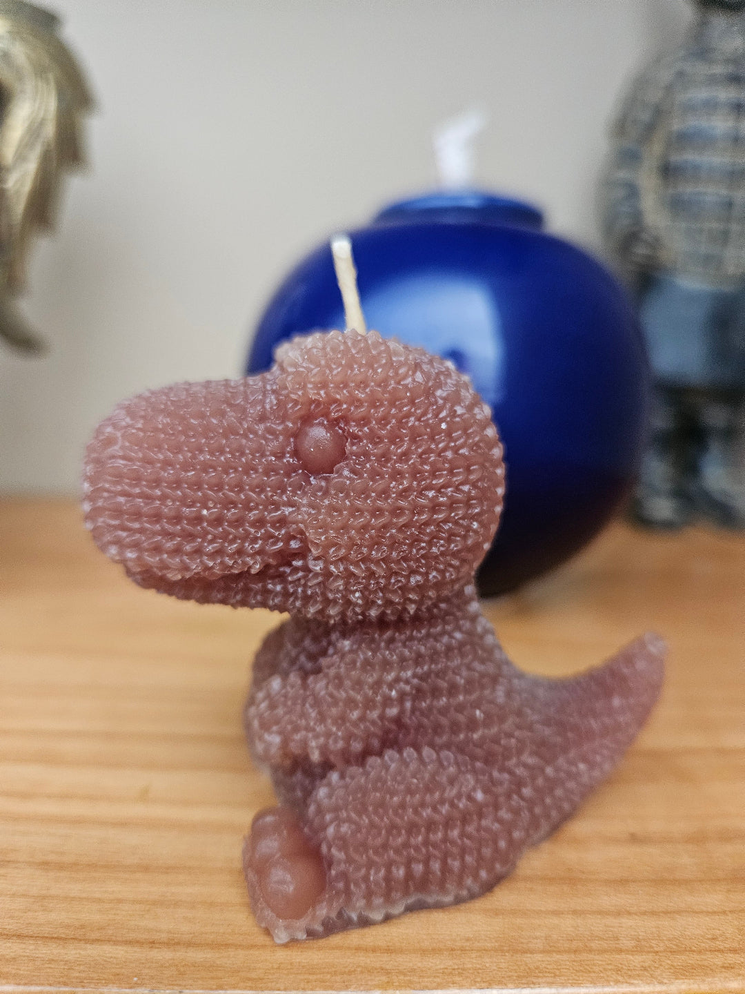 Knitted T-Rex baby dinosaurs