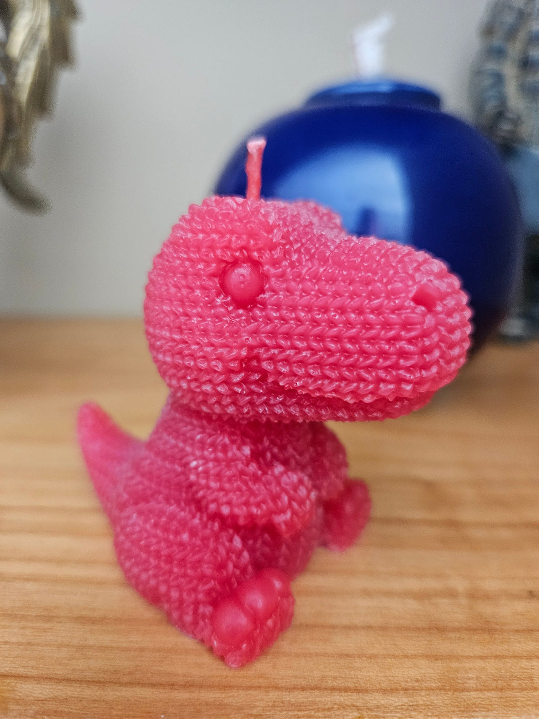 Knitted T-Rex baby dinosaurs