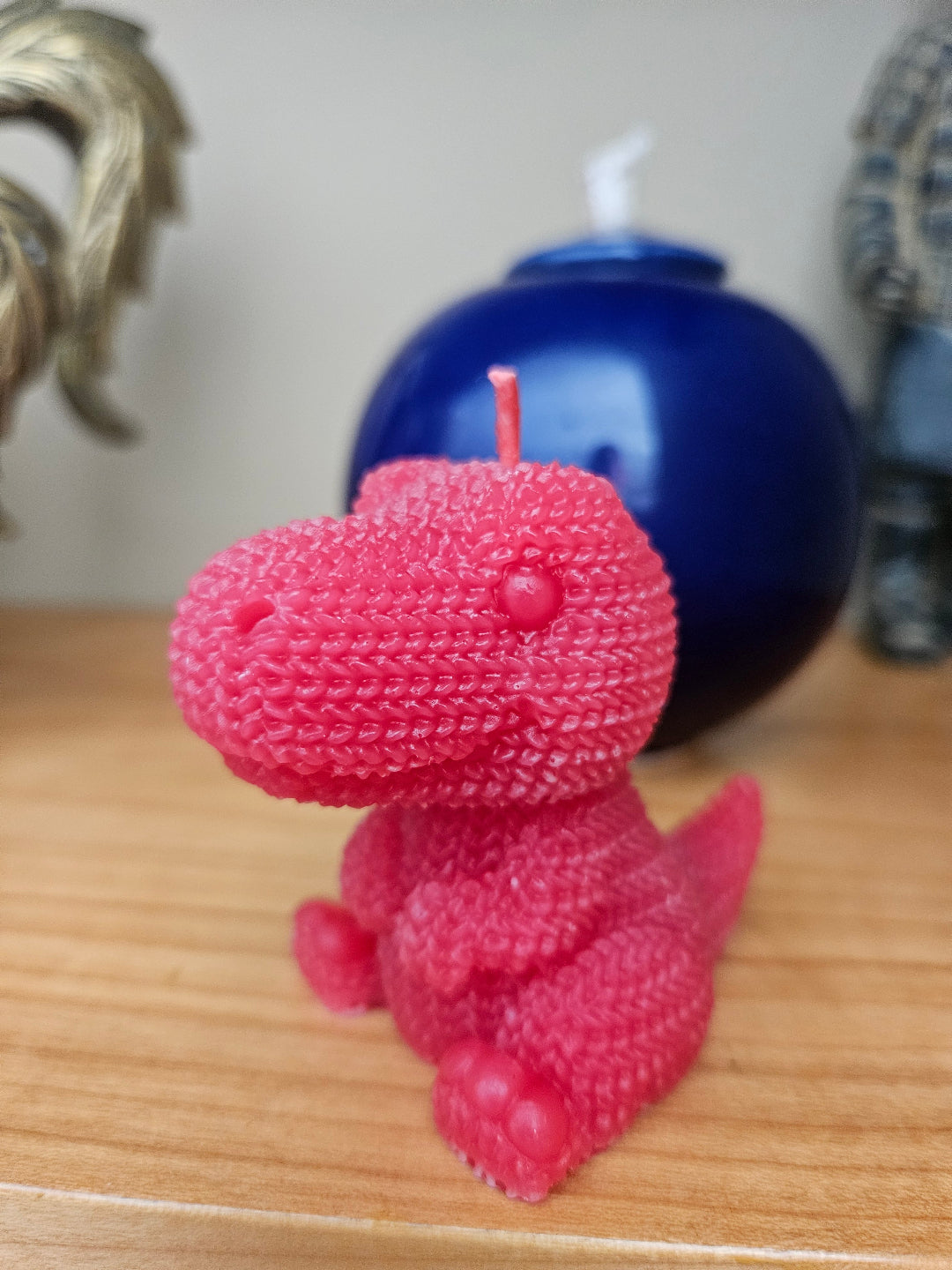 Knitted T-Rex baby dinosaurs