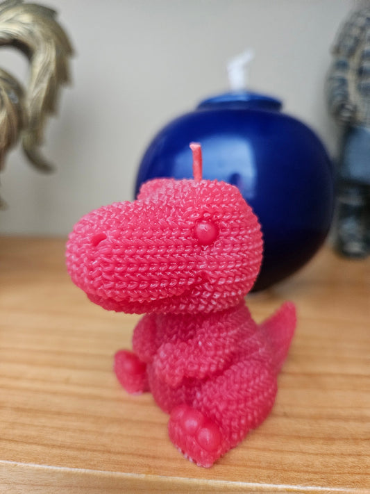 Knitted T-Rex baby dinosaurs