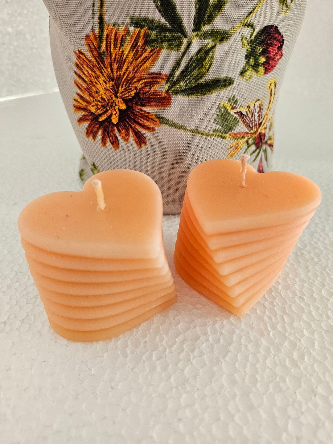 Layered Heart candles