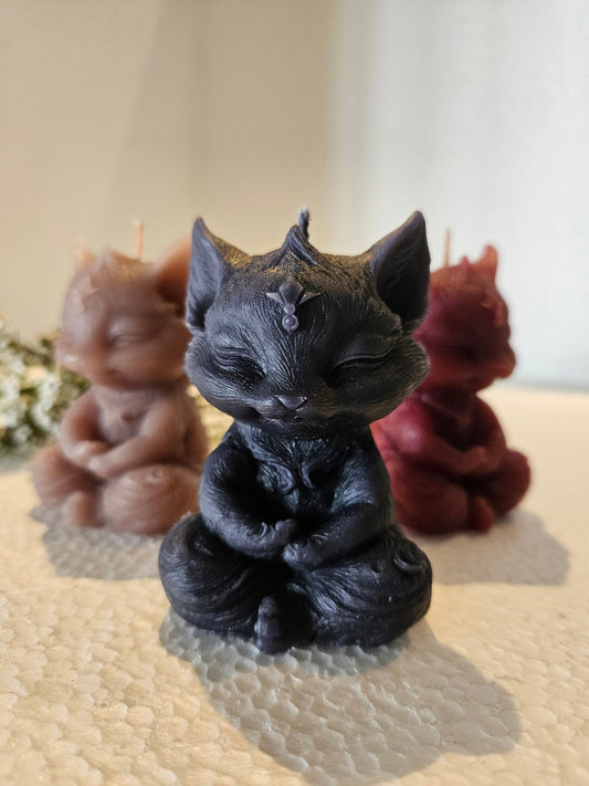 Meditating Fox candles