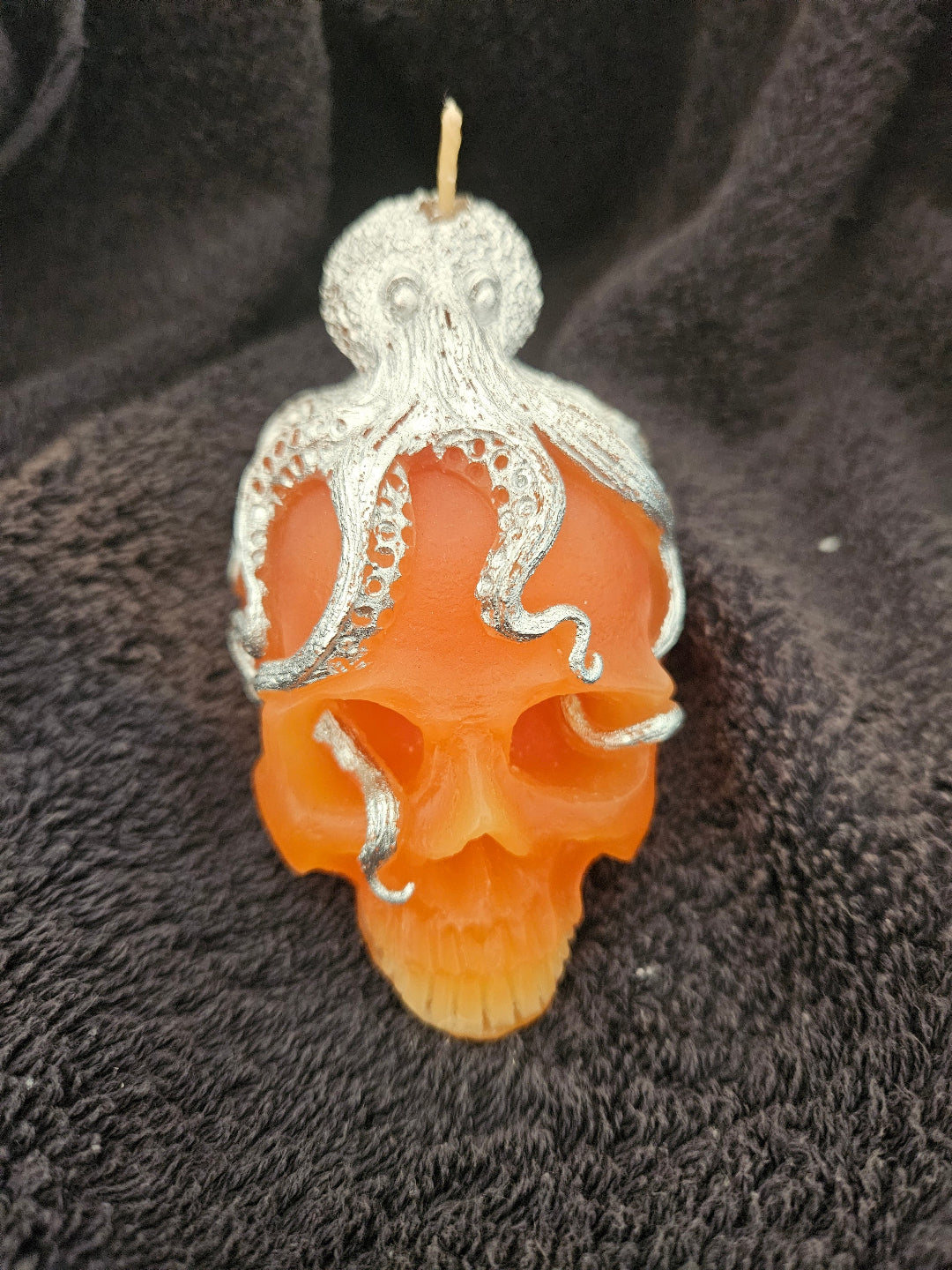 Octopus skull candles
