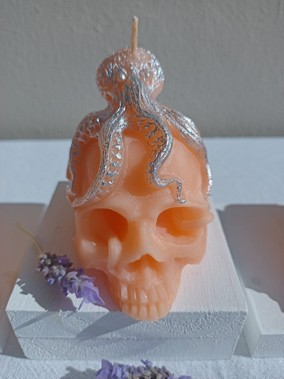 Octopus skull candles