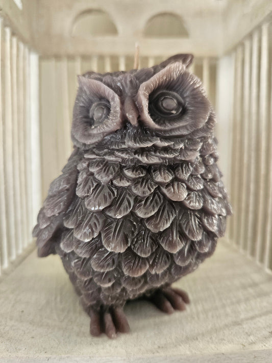 Large detailed owl candles