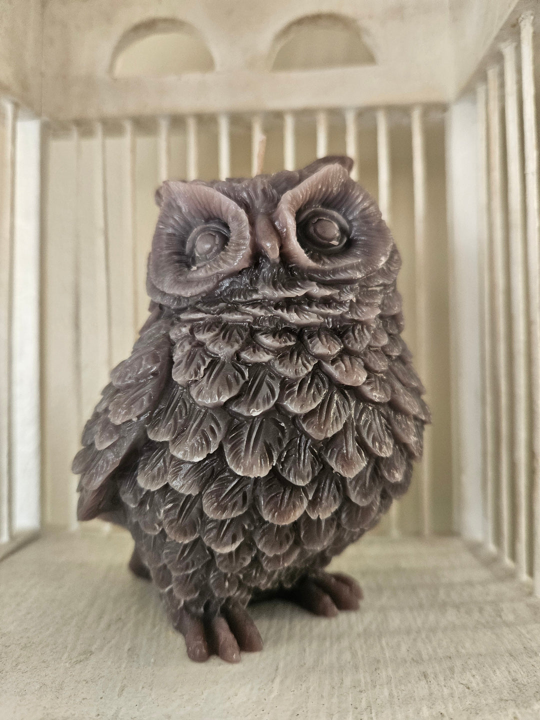 Large detailed owl candles