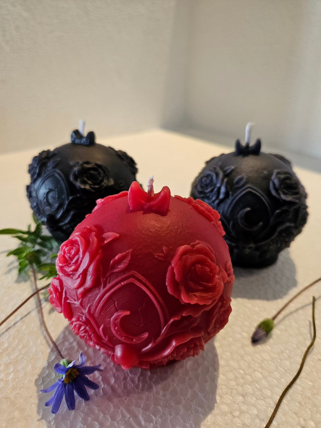 Rose Sphere candles