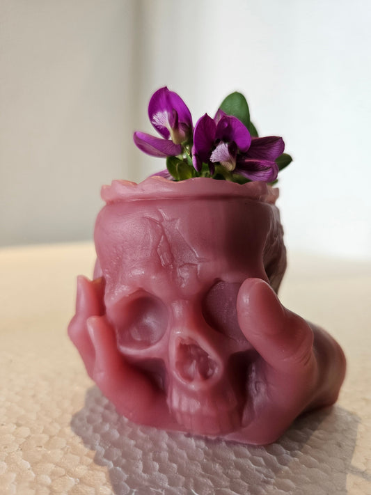 Hand Skull cup candles