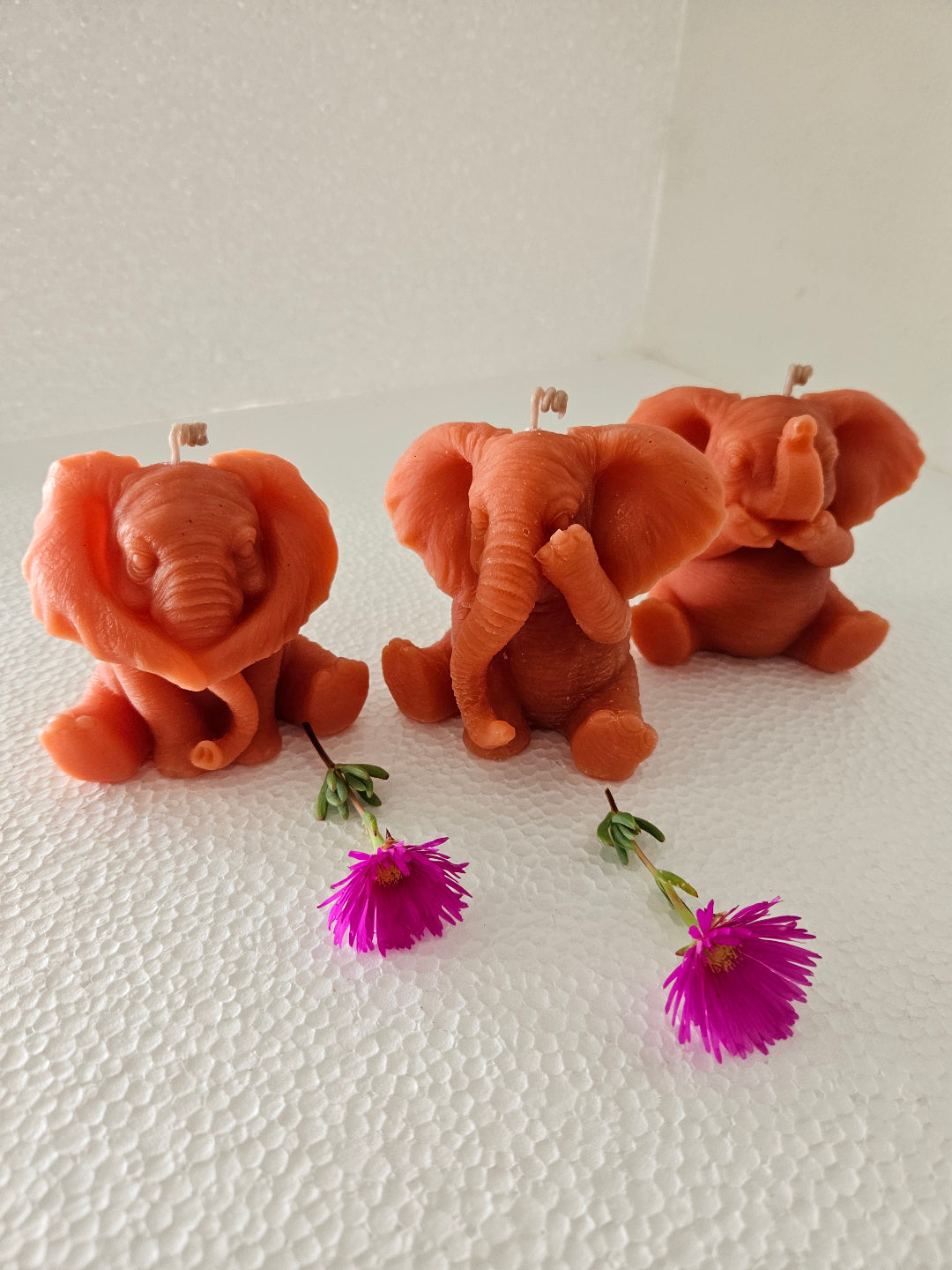 Elephant candle sets-Hear no evil, see no evil, speak no evil ellies