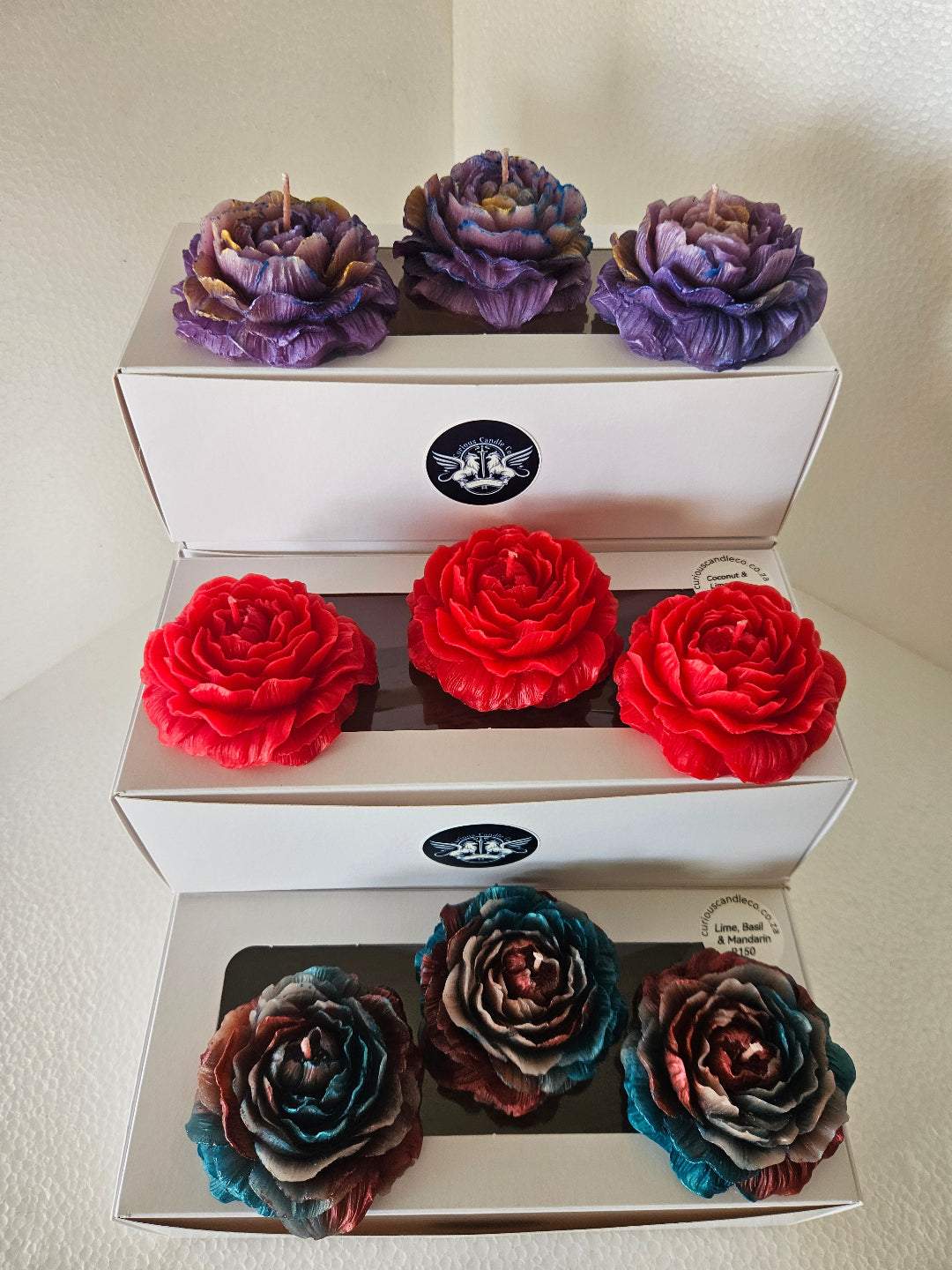 Multi-coloured Rose sets – Curious Candle Co.
